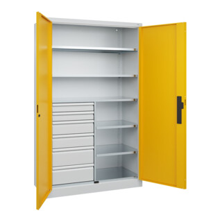 C+P Schwerlastschrank Acurado Pro 1950 x 1200 x 500mm 7035/1004
