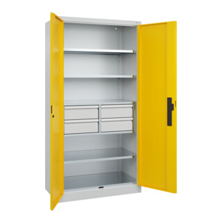 C+P Schwerlastschrank Acurado Pro 1950 x 1200 x 500mm 7035/1023