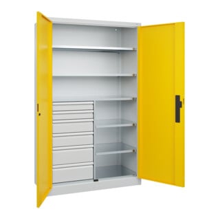 C+P Schwerlastschrank Acurado Pro 1950 x 1200 x 500mm 7035/1023