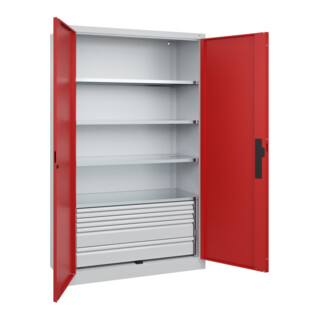 C+P Schwerlastschrank Acurado Pro 1950 x 1200 x 500mm 7035/3000