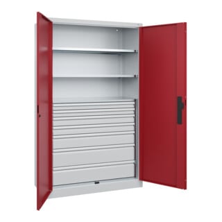 C+P Schwerlastschrank Acurado Pro 1950 x 1200 x 500mm 7035/3003