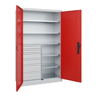 C+P Schwerlastschrank Acurado Pro 1950 x 1200 x 500mm 7035/3020