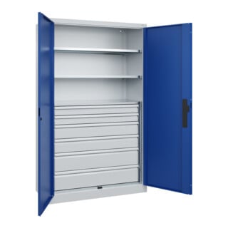 C+P Schwerlastschrank Acurado Pro 1950 x 1200 x 500mm 7035/5010