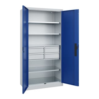 C+P Schwerlastschrank Acurado Pro 1950 x 1200 x 500mm 7035/5010