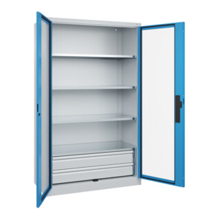 C+P Schwerlastschrank Acurado Pro 1950 x 1200 x 500mm 7035/5012