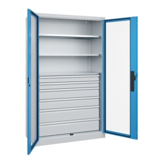 C+P Schwerlastschrank Acurado Pro 1950 x 1200 x 500mm 7035/5012
