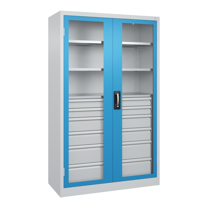 C+P Schwerlastschrank Acurado Pro 1950 x 1200 x 500mm 7035/5012