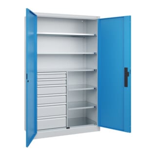 C+P Schwerlastschrank Acurado Pro 1950 x 1200 x 500mm 7035/5012