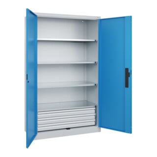 C+P Schwerlastschrank Acurado Pro 1950 x 1200 x 500mm 7035/5012