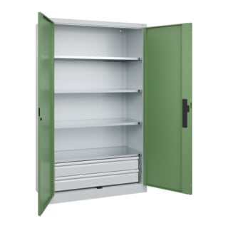 C+P Schwerlastschrank Acurado Pro 1950 x 1200 x 500mm 7035/6011