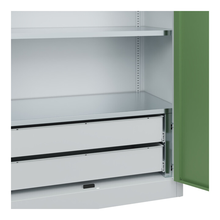 C+P Schwerlastschrank Acurado Pro 1950 x 1200 x 500mm 7035/6011