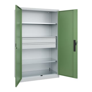 C+P Schwerlastschrank Acurado Pro 1950 x 1200 x 500mm 7035/6011