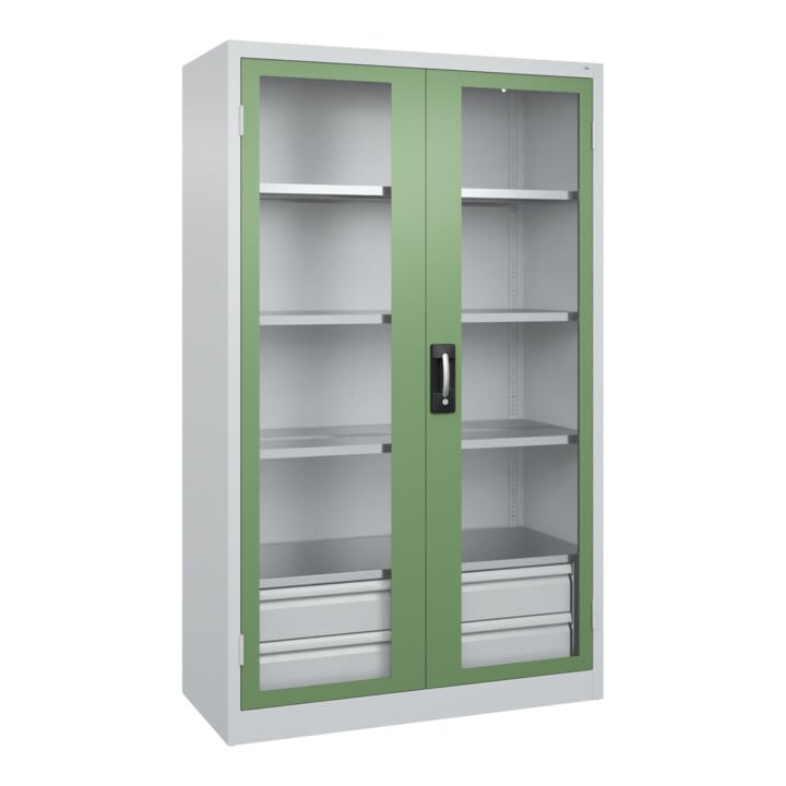 C+P Schwerlastschrank Acurado Pro 1950 x 1200 x 500mm 7035/6011