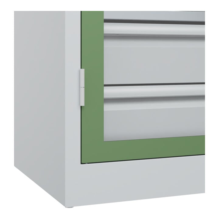 C+P Schwerlastschrank Acurado Pro 1950 x 1200 x 500mm 7035/6011