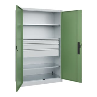 C+P Schwerlastschrank Acurado Pro 1950 x 1200 x 500mm 7035/6011
