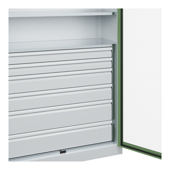 C+P Schwerlastschrank Acurado Pro 1950 x 1200 x 500mm 7035/6011