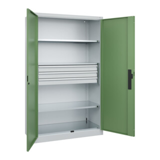 C+P Schwerlastschrank Acurado Pro 1950 x 1200 x 500mm 7035/6011