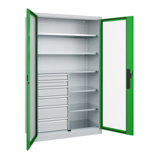C+P Schwerlastschrank Acurado Pro 1950 x 1200 x 500mm 7035/6037