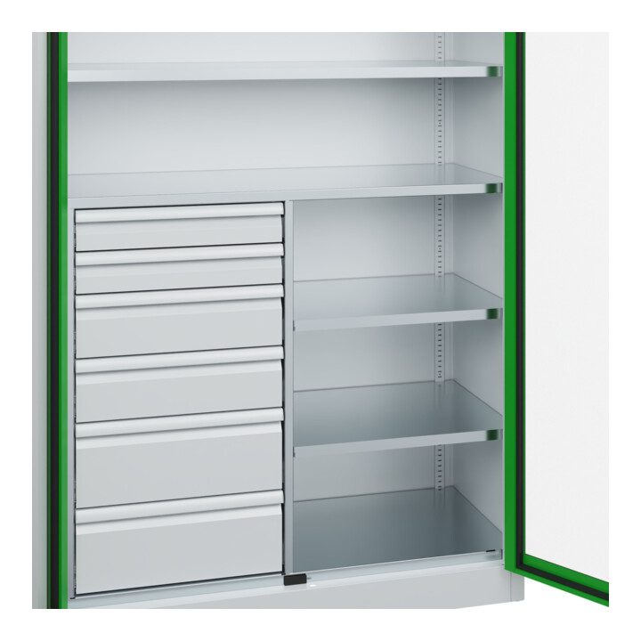 C+P Schwerlastschrank Acurado Pro 1950 x 1200 x 500mm 7035/6037