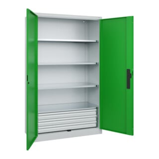 C+P Schwerlastschrank Acurado Pro 1950 x 1200 x 500mm 7035/6037