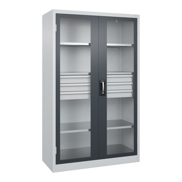 C+P Schwerlastschrank Acurado Pro 1950 x 1200 x 500mm 7035/7016