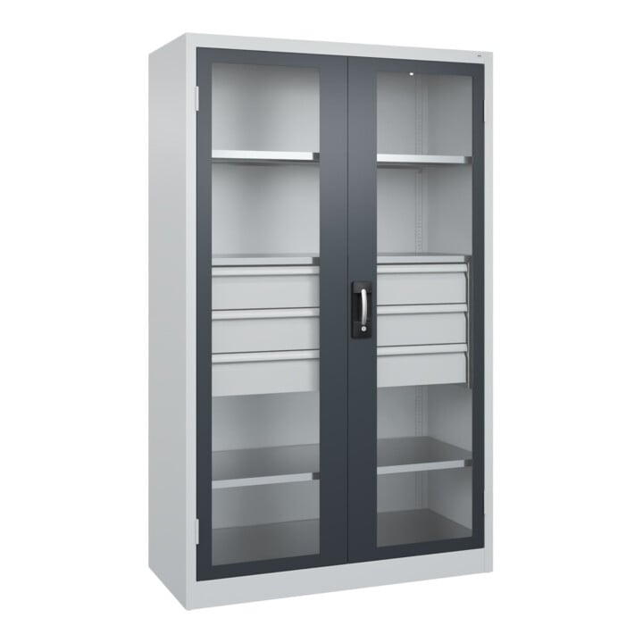 C+P Schwerlastschrank Acurado Pro 1950 x 1200 x 500mm 7035/7016