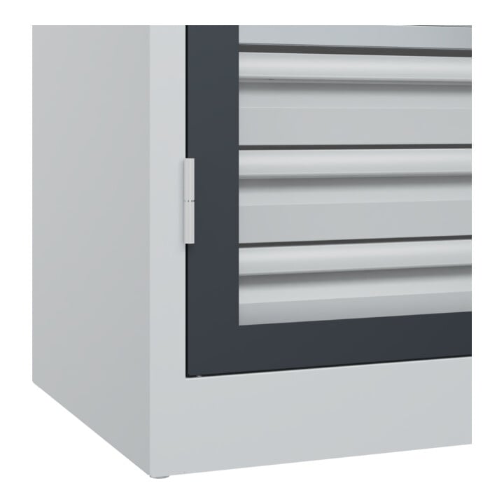 C+P Schwerlastschrank Acurado Pro 1950 x 1200 x 500mm 7035/7016