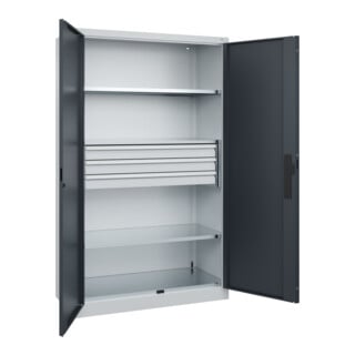 C+P Schwerlastschrank Acurado Pro 1950 x 1200 x 500mm 7035/7016