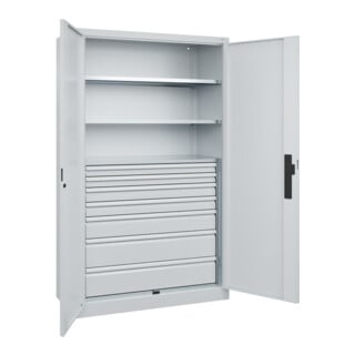 C+P Schwerlastschrank Acurado Pro 1950 x 1200 x 500mm 7035/7035