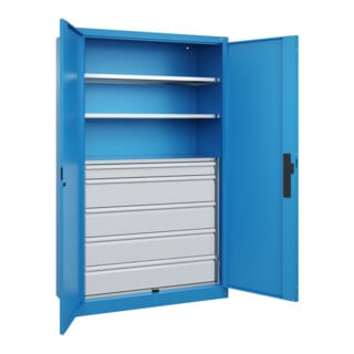C+P Schwerlastschrank Acurado Pro 1950 x 1200 x 500mm blau
