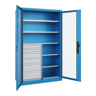C+P Schwerlastschrank Acurado Pro 1950 x 1200 x 500mm blau