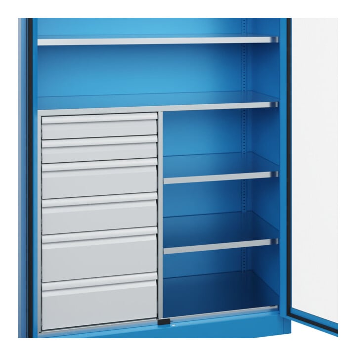 C+P Schwerlastschrank Acurado Pro 1950 x 1200 x 500mm blau