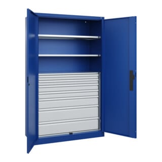 C+P Schwerlastschrank Acurado Pro 1950 x 1200 x 500mm blau
