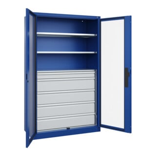 C+P Schwerlastschrank Acurado Pro 1950 x 1200 x 500mm blau