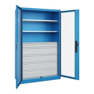 C+P Schwerlastschrank Acurado Pro 1950 x 1200 x 500mm blau