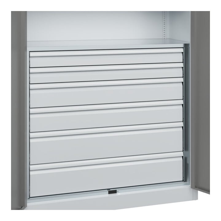 C+P Schwerlastschrank Acurado Pro 1950 x 1200 x 500mm grau