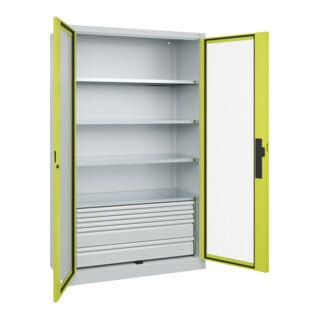 C+P Schwerlastschrank Acurado Pro 1950 x 1200 x 500mm Lichtgrau
