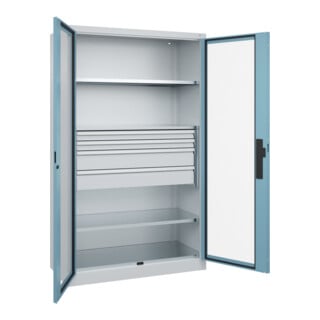 C+P Schwerlastschrank Acurado Pro 1950 x 1200 x 500mm mit Schubladen