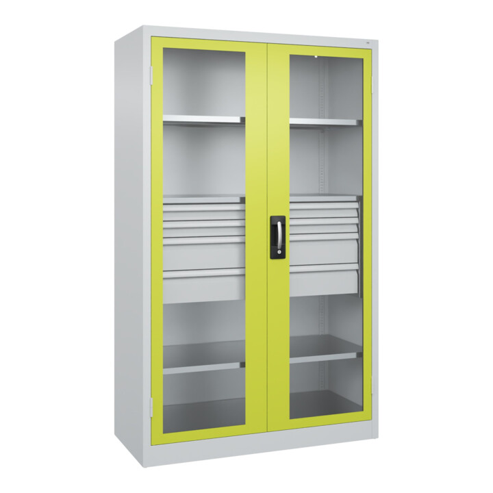 C+P Schwerlastschrank Acurado Pro 1950 x 1200 x 500mm mit Schubladen