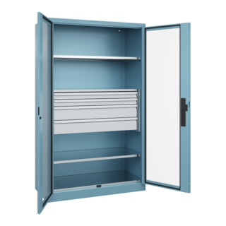 C+P Schwerlastschrank Acurado Pro 1950 x 1200 x 500mm mit Schubladen