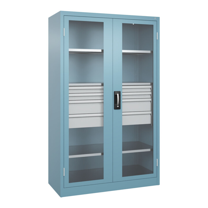 C+P Schwerlastschrank Acurado Pro 1950 x 1200 x 500mm mit Schubladen