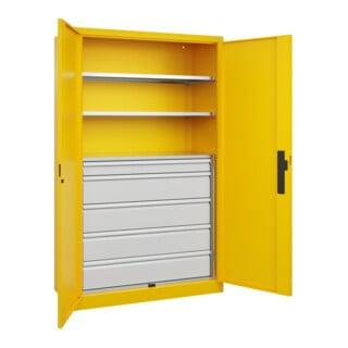 C+P Schwerlastschrank Acurado Pro 1950 x 1200 x 500mm mit Schubladen