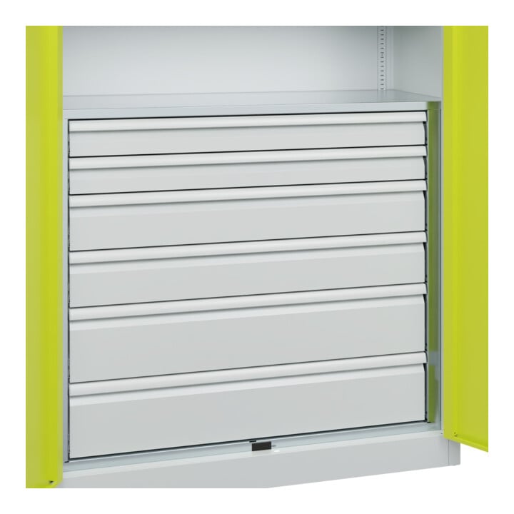 C+P Schwerlastschrank Acurado Pro 1950 x 1200 x 500mm mit Schubladen