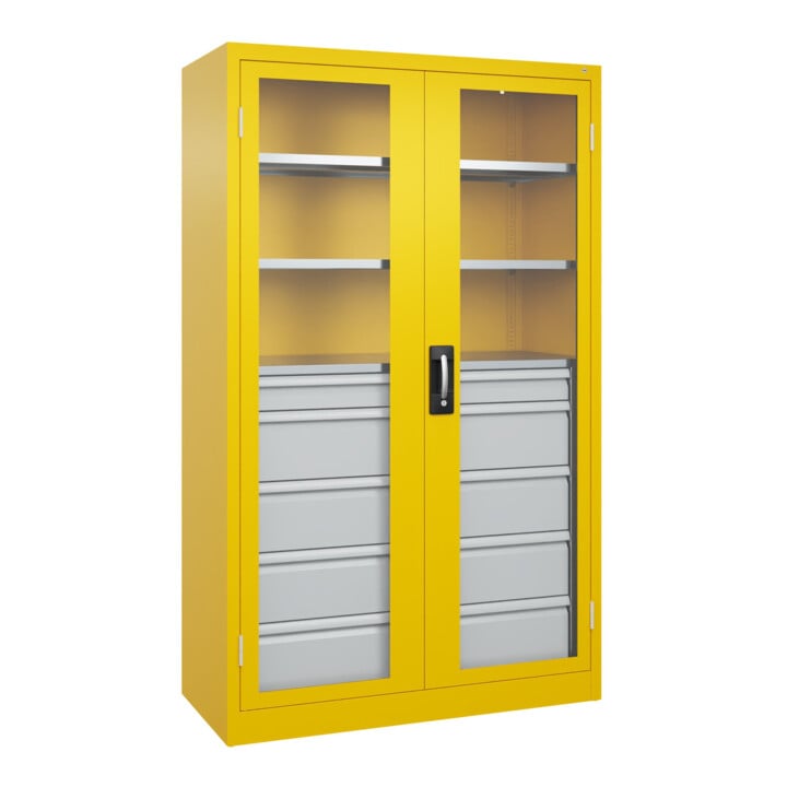 C+P Schwerlastschrank Acurado Pro 1950 x 1200 x 500mm mit Schubladen