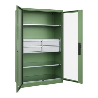 C+P Schwerlastschrank Acurado Pro 1950 x 1200 x 500mm mit Schubladen