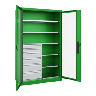 C+P Schwerlastschrank Acurado Pro 1950 x 1200 x 500mm mit Schubladen
