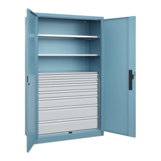 C+P Schwerlastschrank Acurado Pro 1950 x 1200 x 500mm mit Schubladen