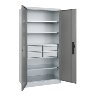 C+P Schwerlastschrank Acurado Pro 1950 x 1200 x 500mm mit Schubladen
