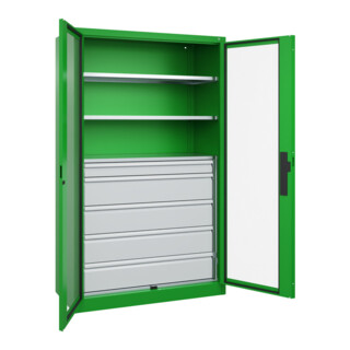 C+P Schwerlastschrank Acurado Pro 1950 x 1200 x 500mm mit Schubladen