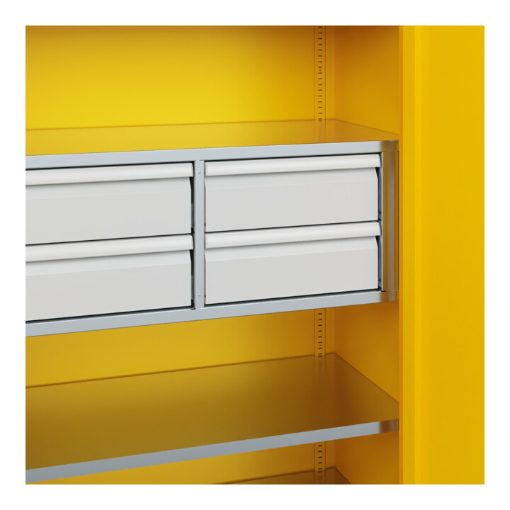 C+P Schwerlastschrank Acurado Pro 1950 x 1200 x 500mm mit Schubladen